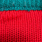 Vintage Flower Design Button Up Cardigan Red