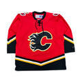Vintage CCM NHL Calgary Flames Blasty Patch Blank Away Jersey