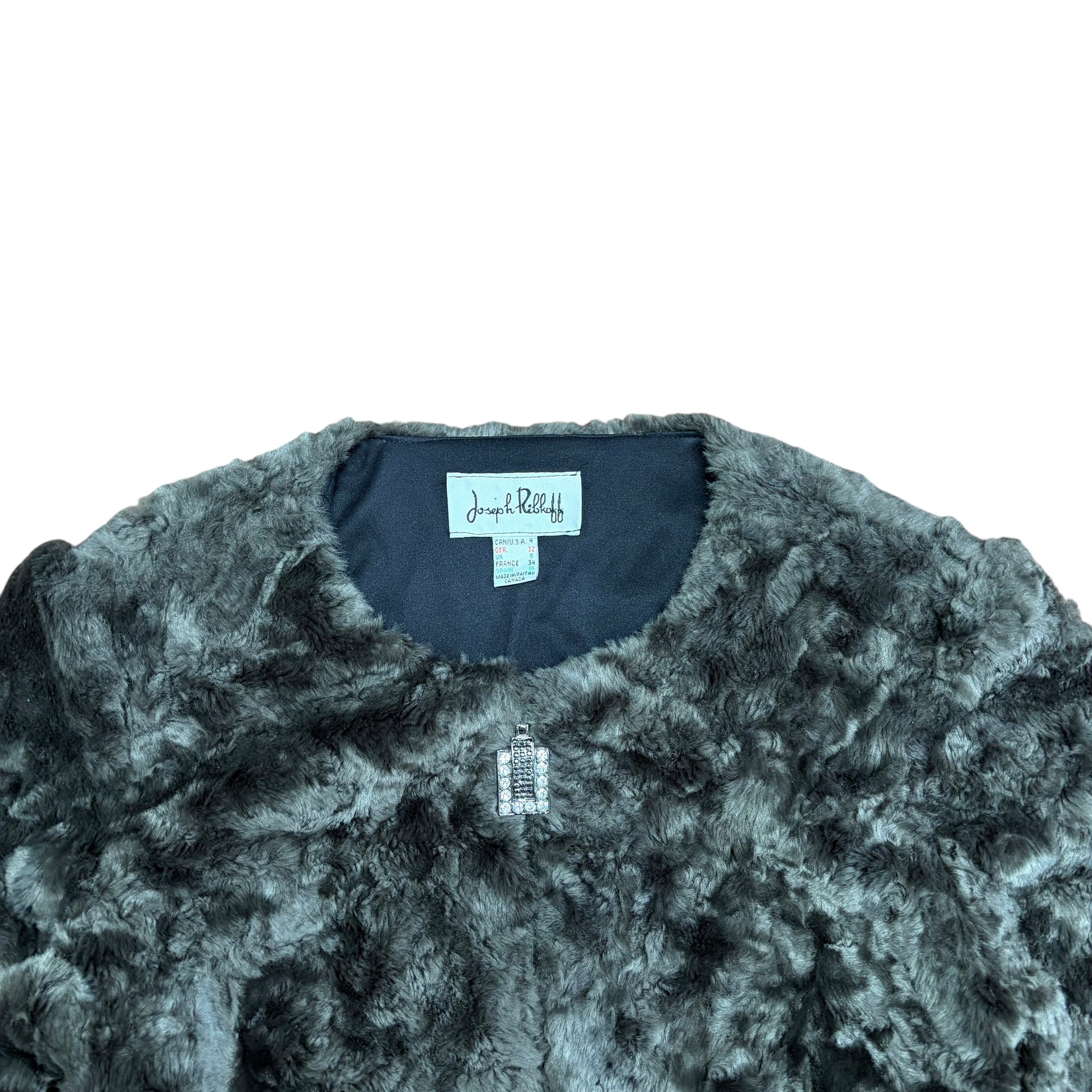 Vintage Joesph Ribkoff Women’s Faux Fur Mink Chinchilla Coat