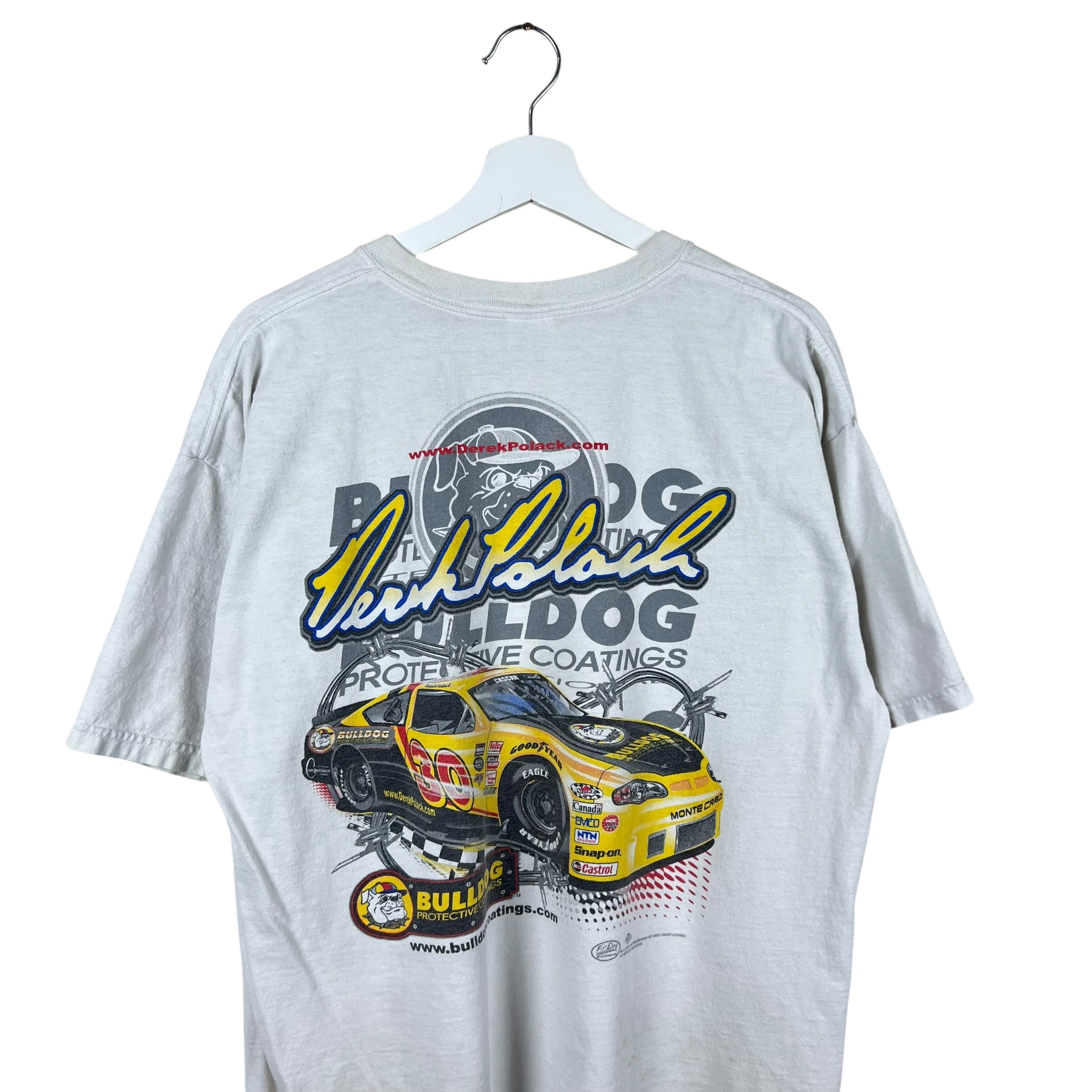 Vintage Bulldog Coatings Derek Polack Racing Tee White