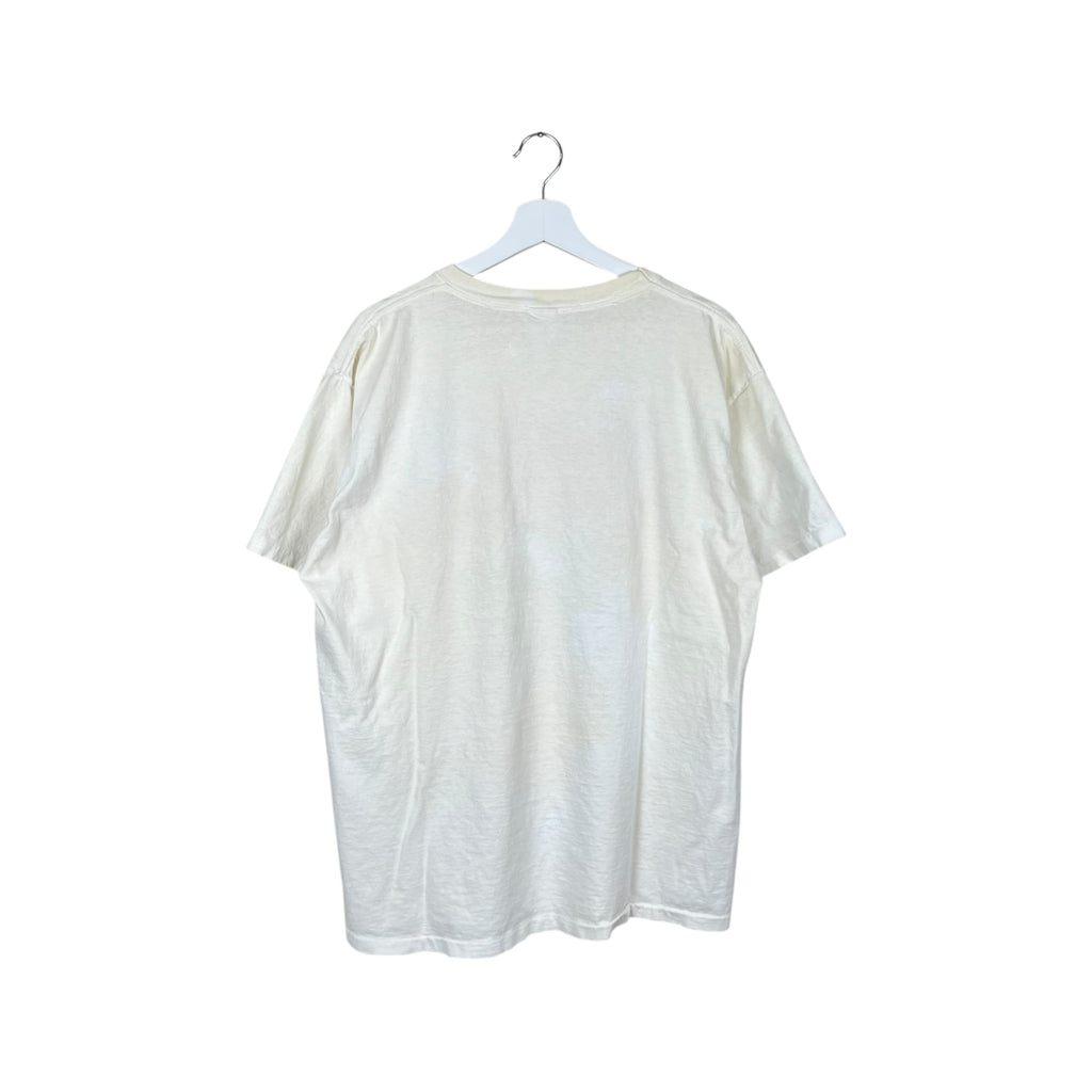 1993 Competitor NHL Mighty Ducks Logo Tee Cream White