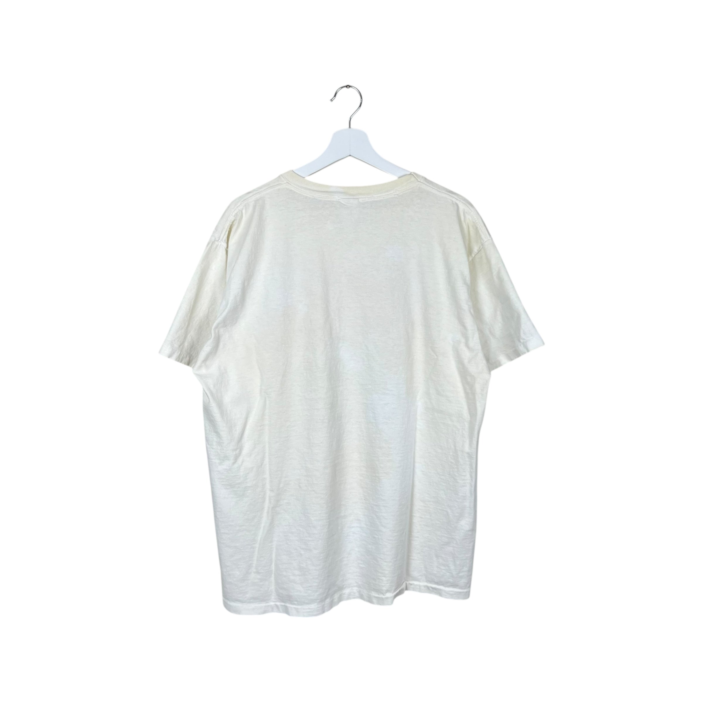 1993 Competitor NHL Mighty Ducks Logo Tee Cream White