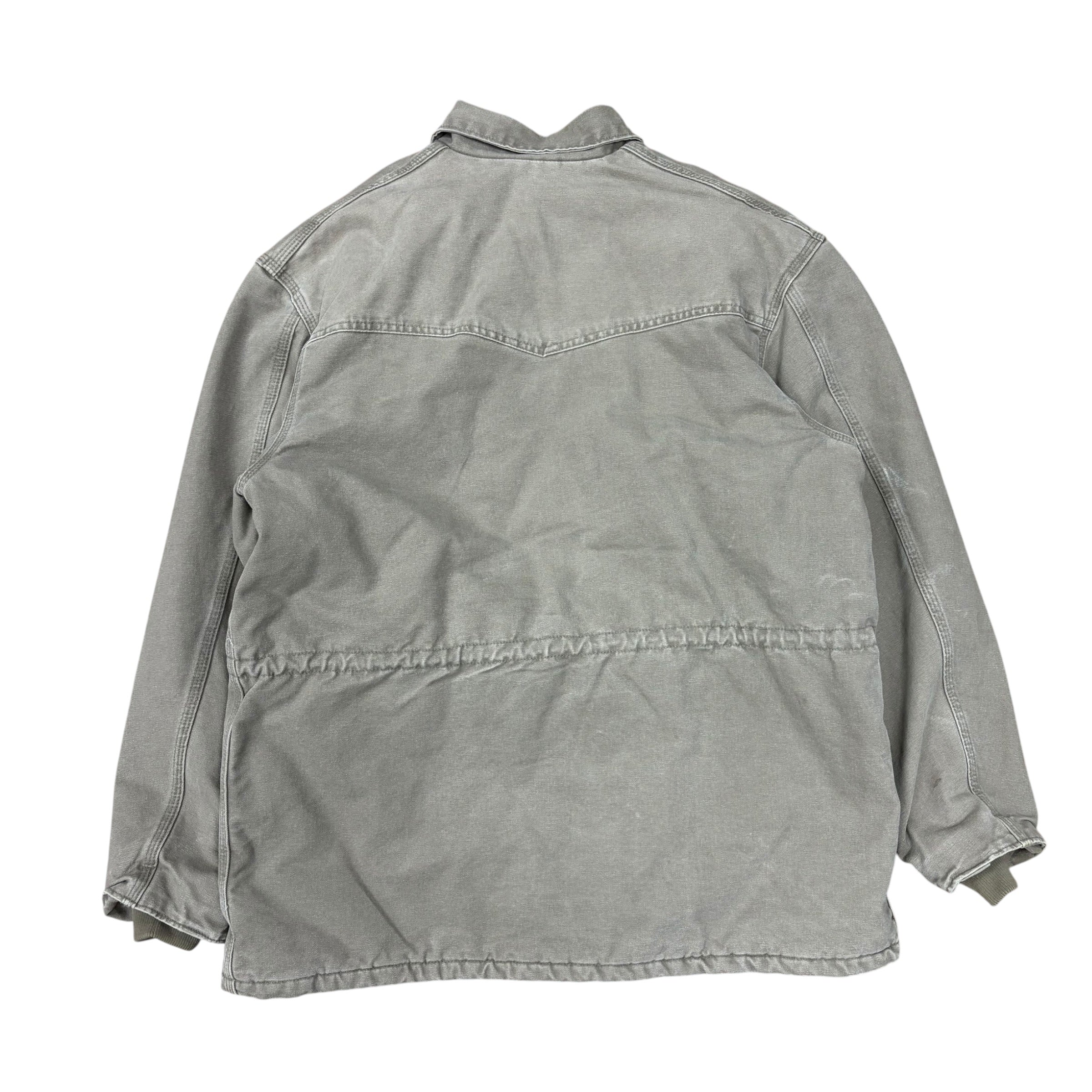 Vintage Carhartt Fleece Insulated Barn Jacket Washed Beige