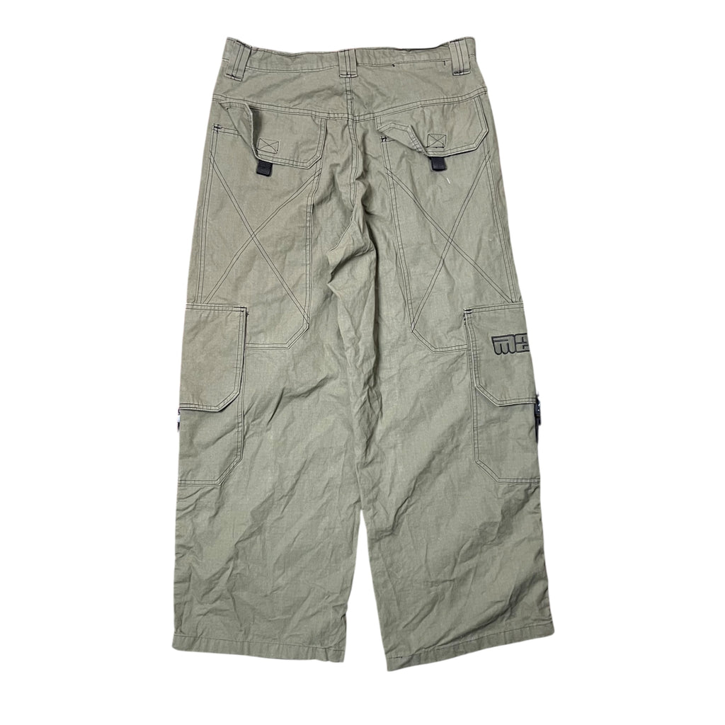 Vintage Menace Jeans Wide Cargo Pants Olive