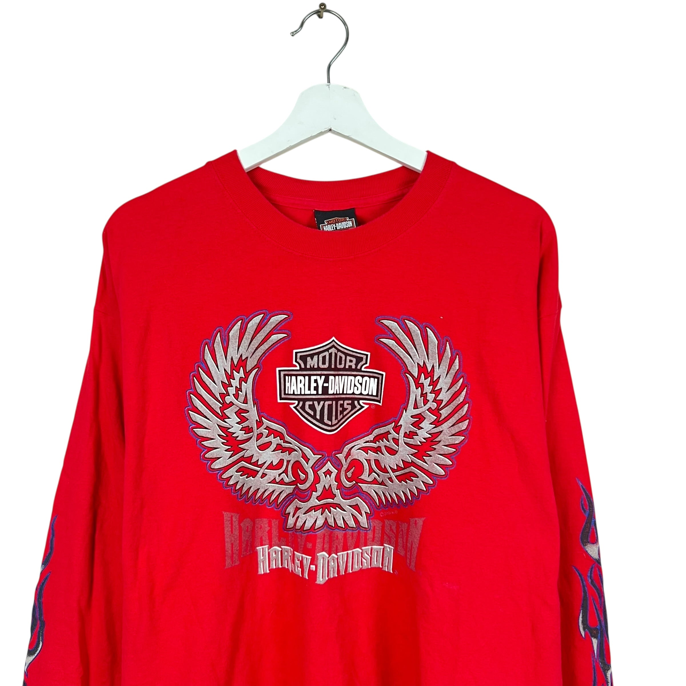 2001 Harley Davidson Lethbridge, Alberta Flame Longsleeve Red