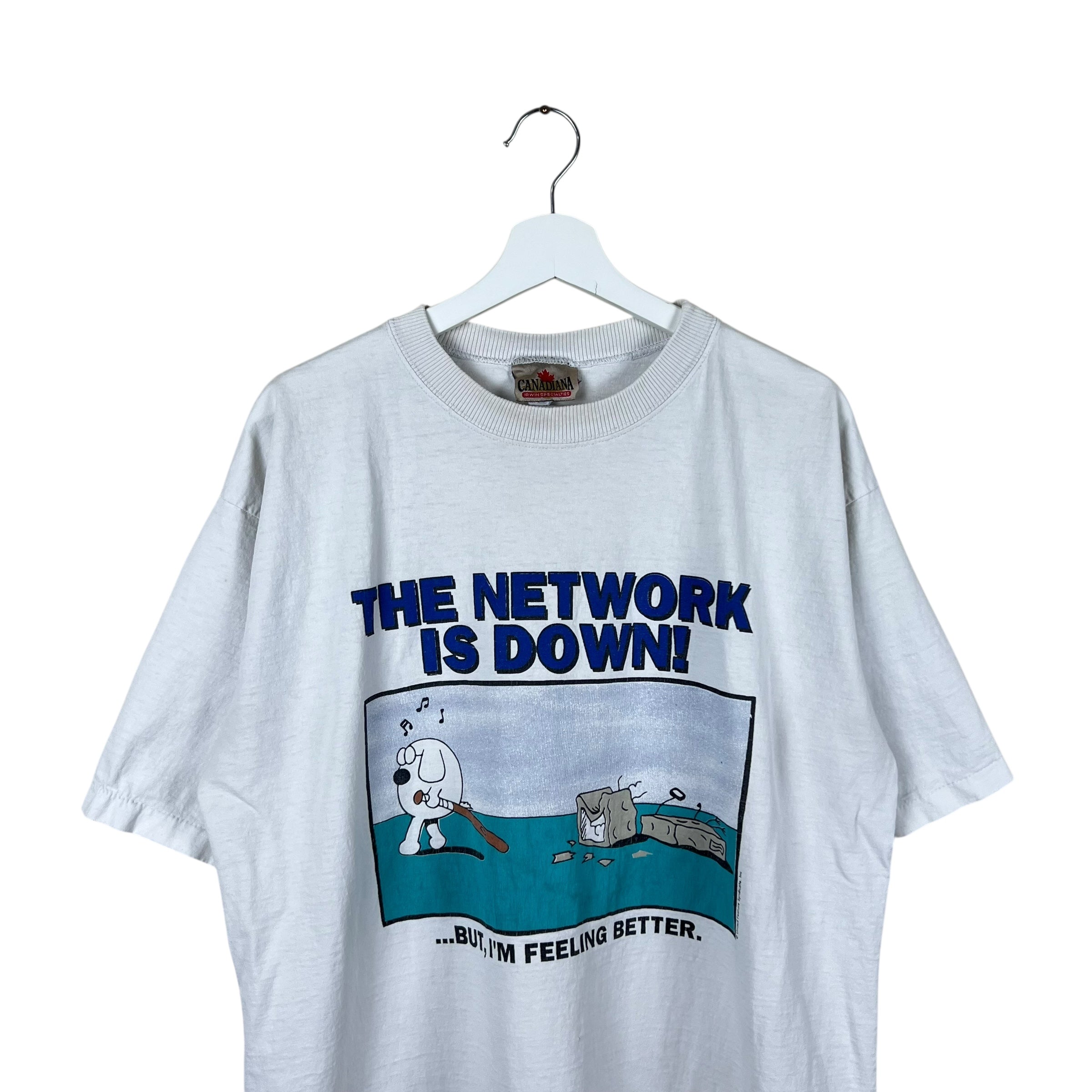 Vintage Comedy “The Network Is Down!” Tee White