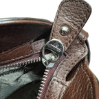 Salvatore Ferragamo Gancini Shoulder Satchel Brown