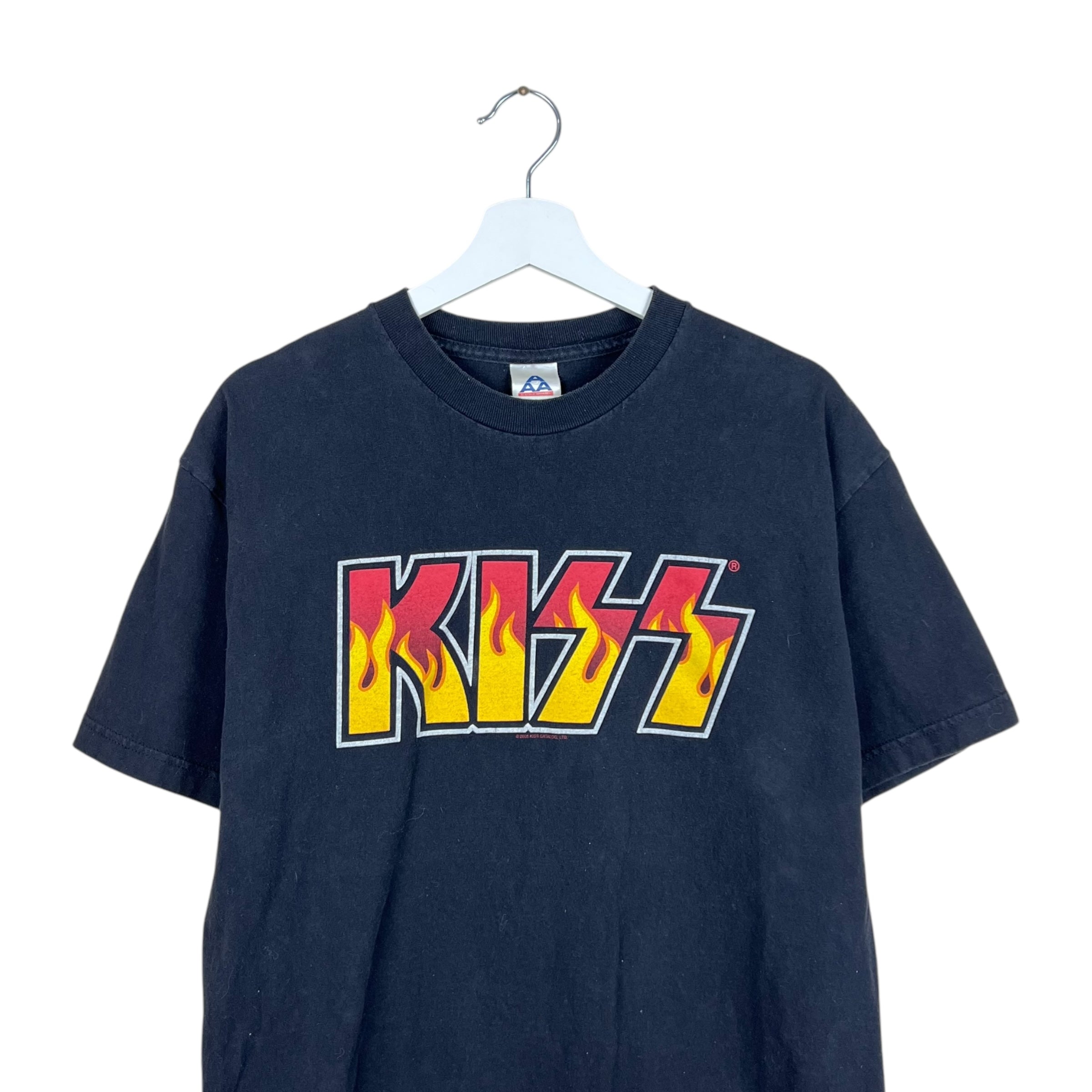 2005 KISS Flaming Logo Tee Black