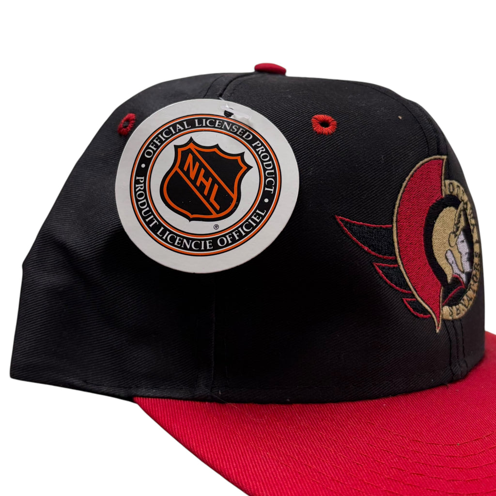 Vintage Logo 7 NHL Ottawa Senators SnapBack Black/Red