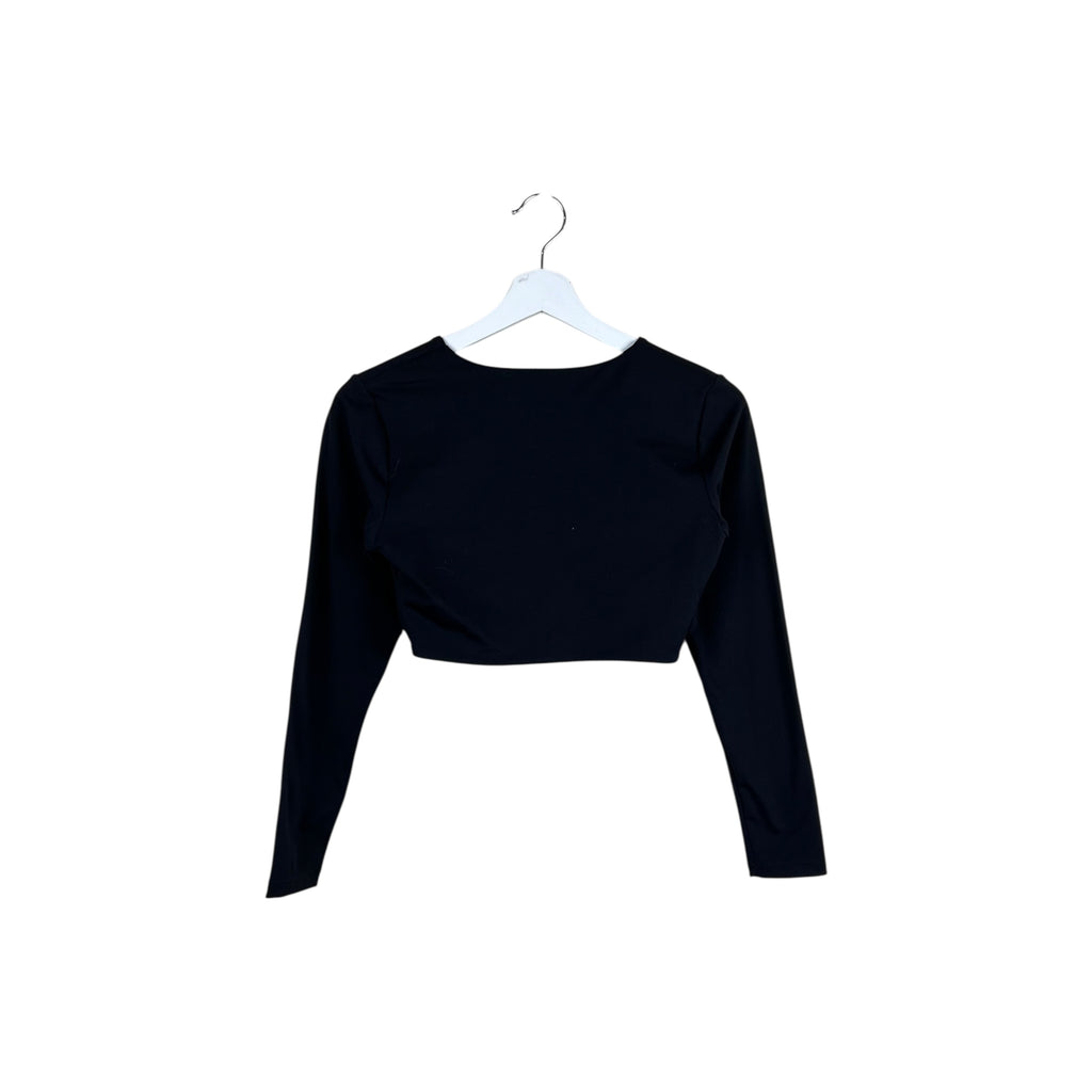 Vintage Women’s Crop Top Longsleeve Black