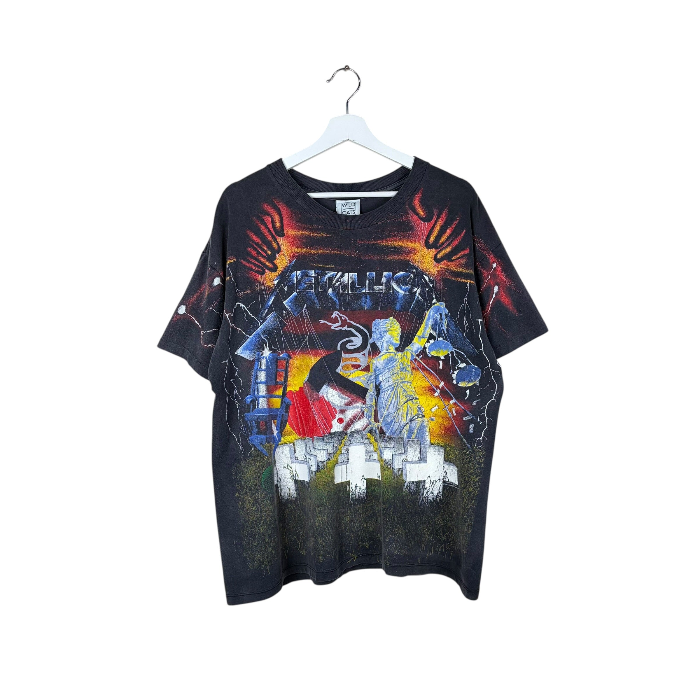 1991 Metallica Master of Puppets Album AOP Tee Black