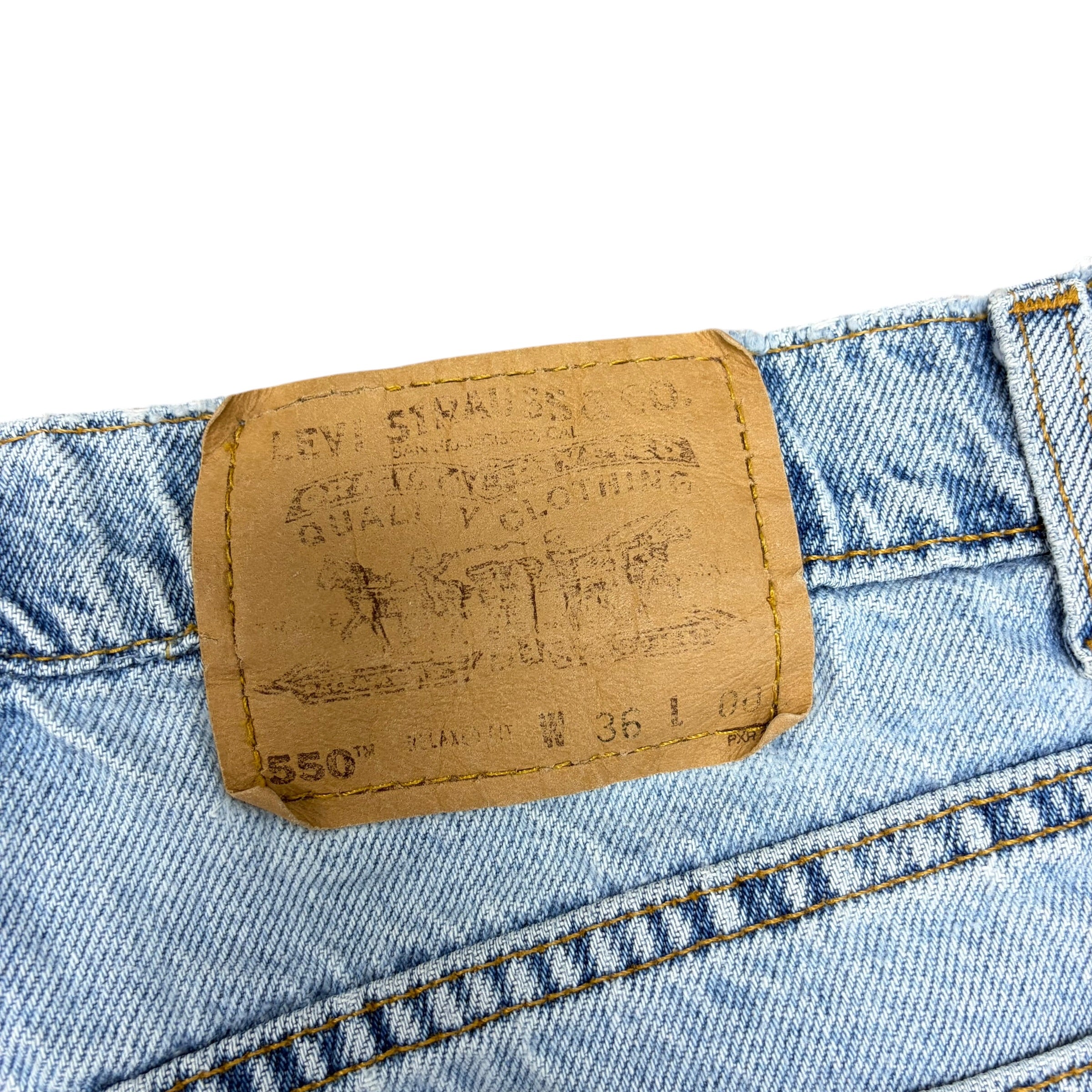 Vintage Levi’s Orange Tab 550 Relaxed Fit Jorts Light Wash