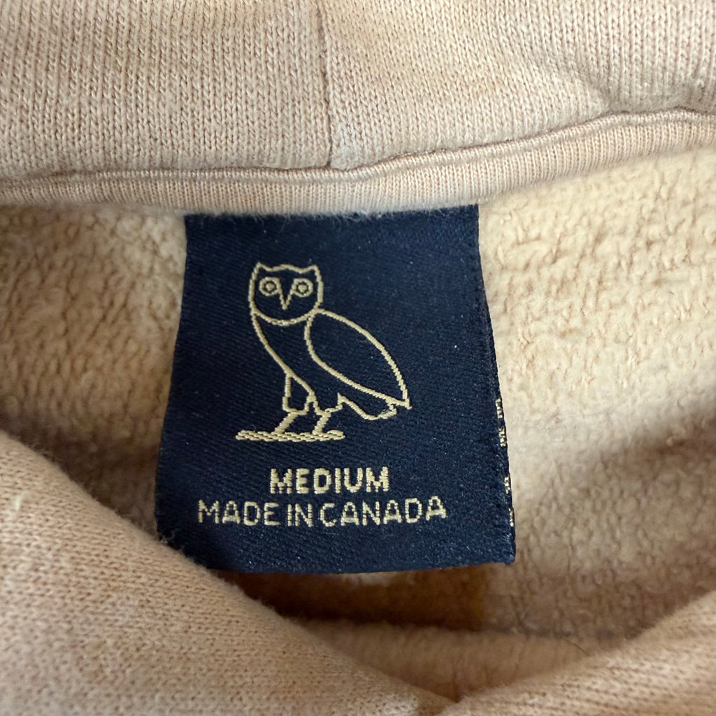 OVO Pompom Script Hoodie Beige