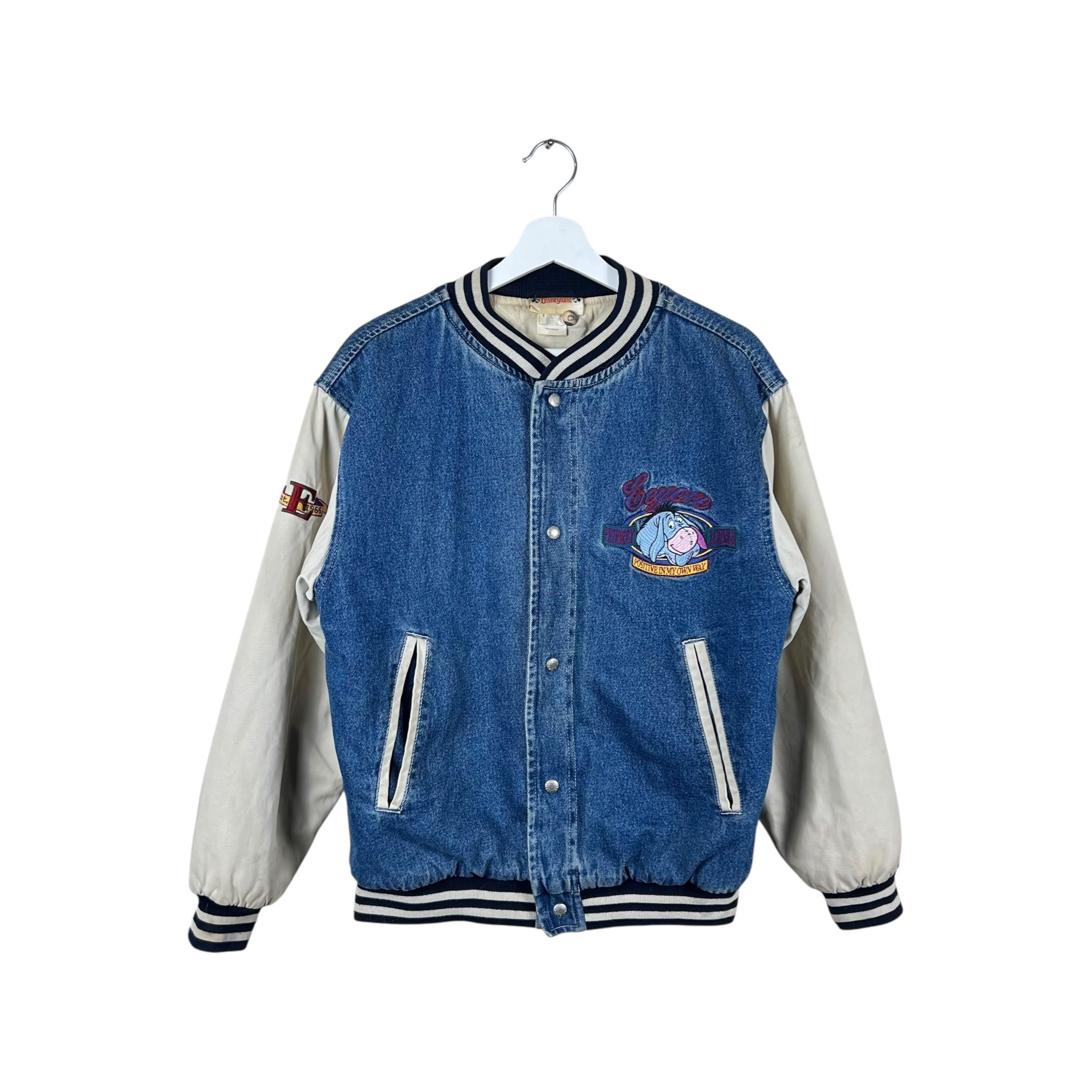 Vintage Disneyland Eeyore Varsity Denim Jacket