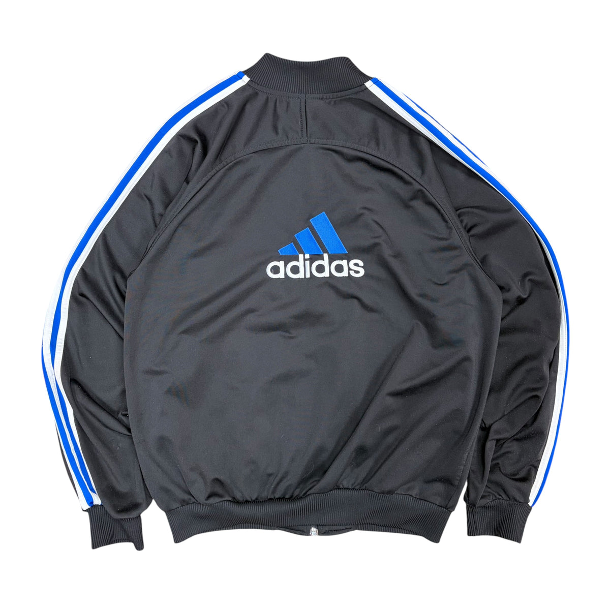 Vintage Adidas Nylon Striped Track Jacket Black