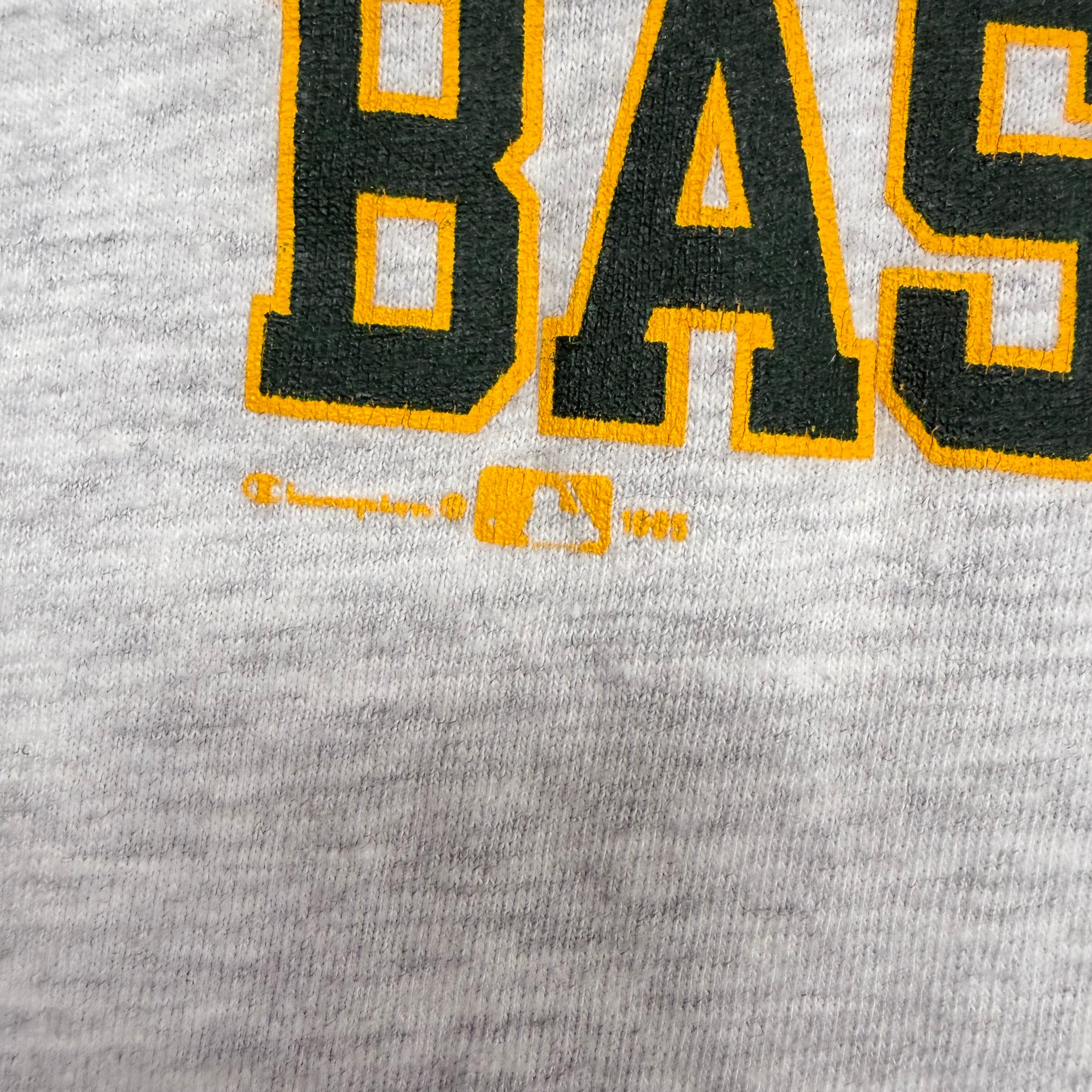 1995 Champion MLB Oakland Athletics Baseball Logo Tee Grey