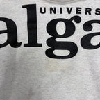 Vintage University Of Calgary Big Spellout Crewneck Heather Grey