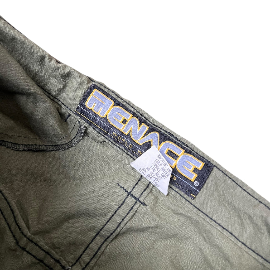 Vintage Menace Jeans Wide Cargo Pants Olive