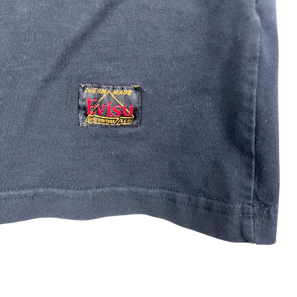 Vintage Evisu Heritage Custom Logo Tee Black