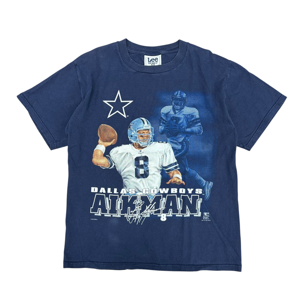 1997 Lee Sport NFL Dallas Cowboys Troy Aikman Player Tee