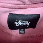 Stussy Embroidered Logo Hoodie Pink