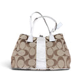 Vintage Coach Signature Kiss Lock Tote Bag Tan