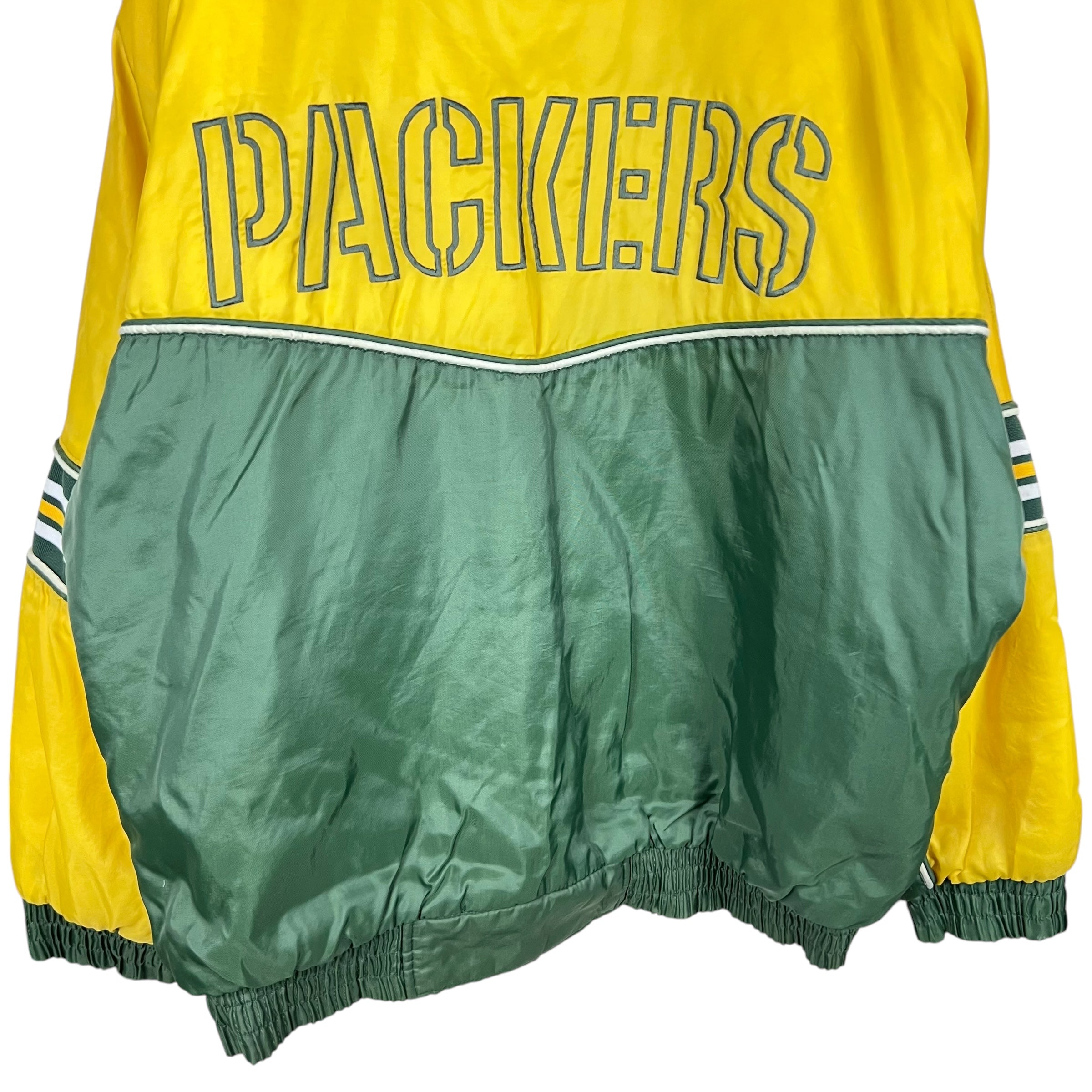Vintage Game Day Green Bay Packers Hooded Puffer Jacket Yellow/Green