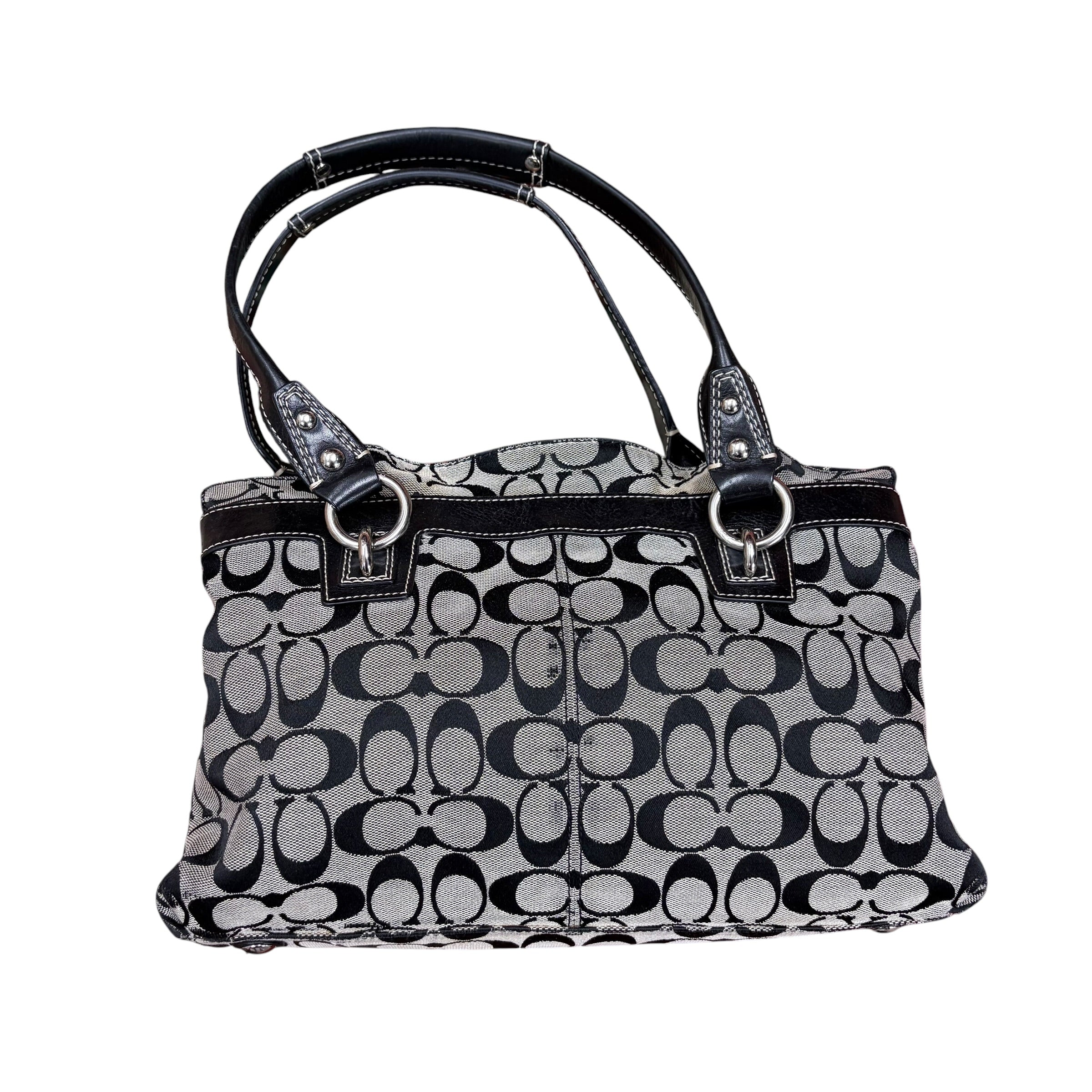 Vintage Coach Signature Penelope Shoulder Bag Black