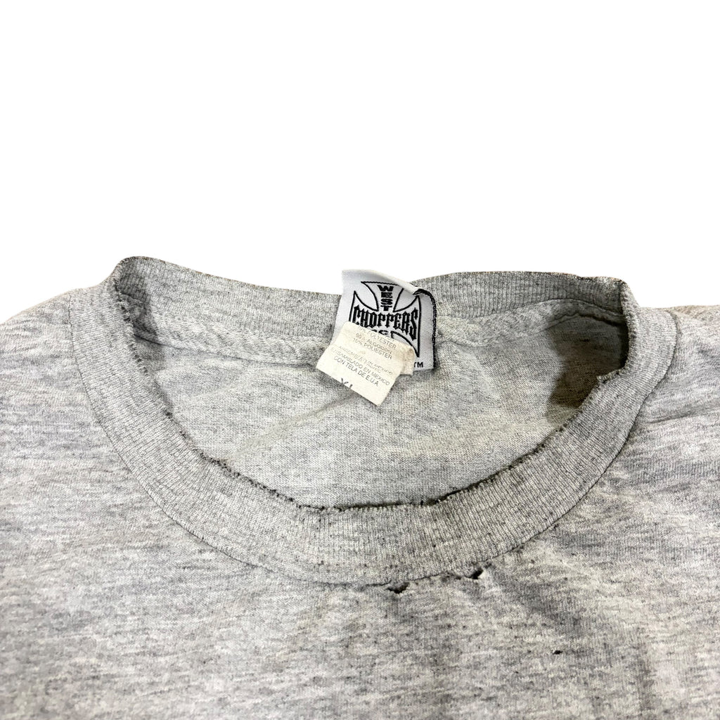 Vintage Y2K West Coast Choppers Long Beach, CA Cross Tee Grey