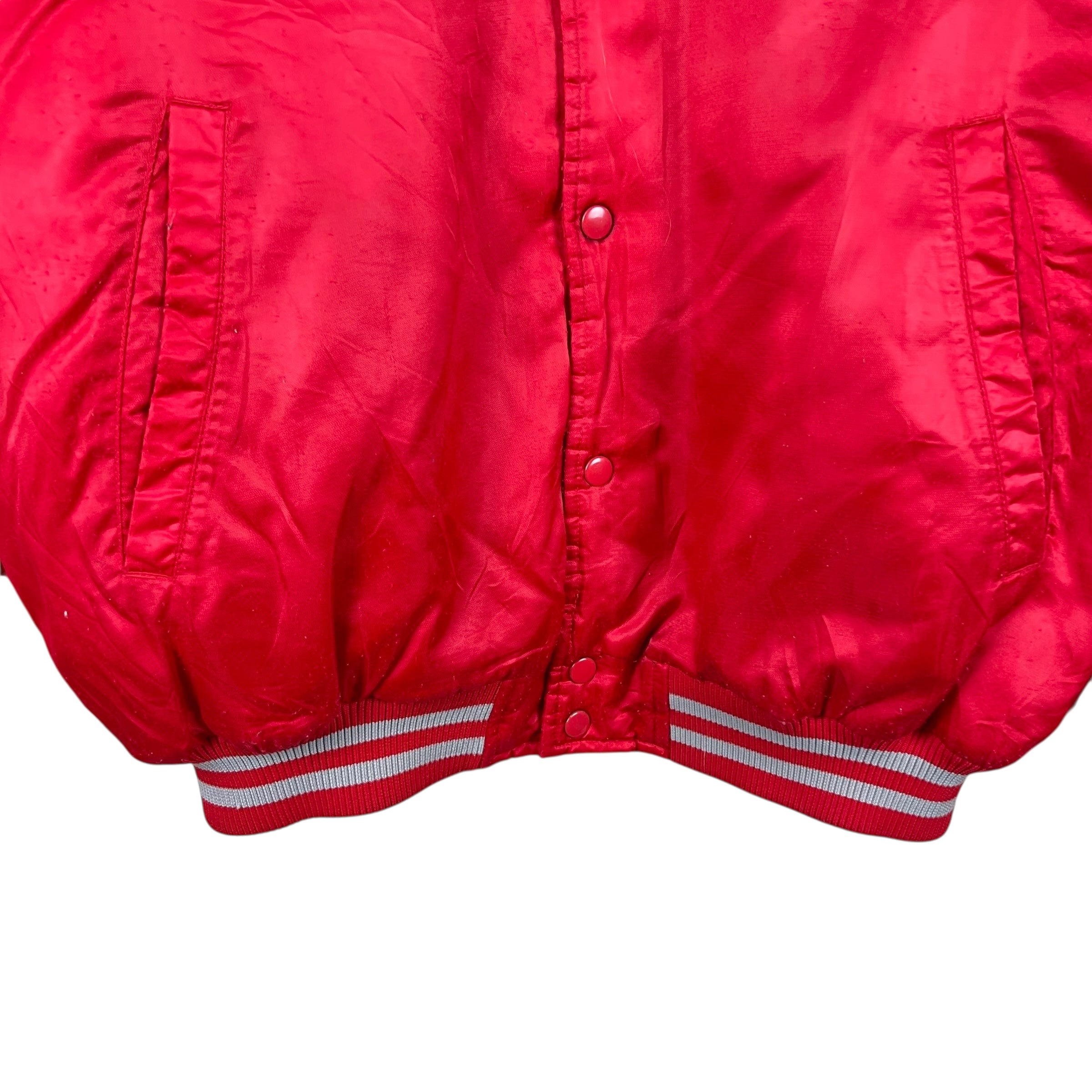 Vintage 90’s Nike Ohio State Varsity Satin Bomber Jacket Red