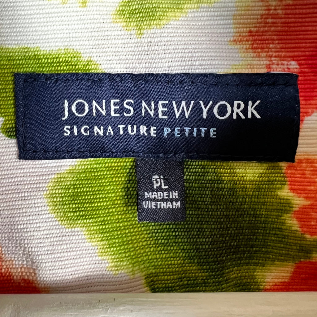 Vintage Jones New York Women’s Floral Print AOP Jacket White