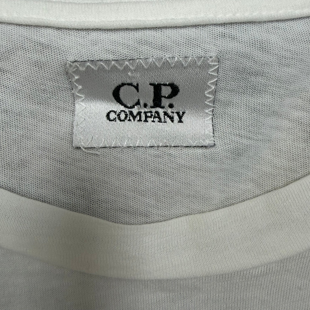 C.P. Company Logo Print Tee White