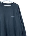 Essentials Reflective Logo Crewneck Black