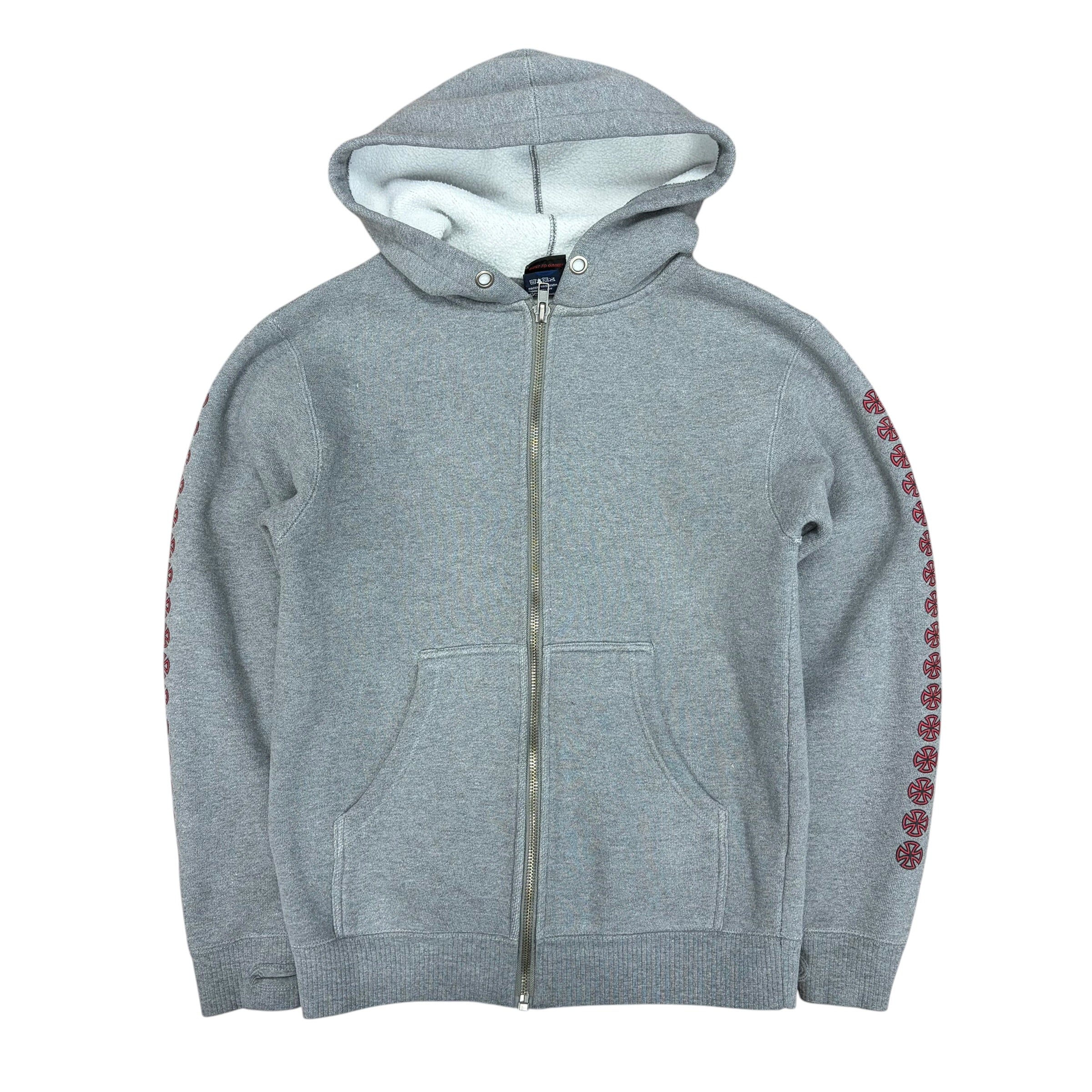 Vintage Independent Full Zip Hoodie Grey