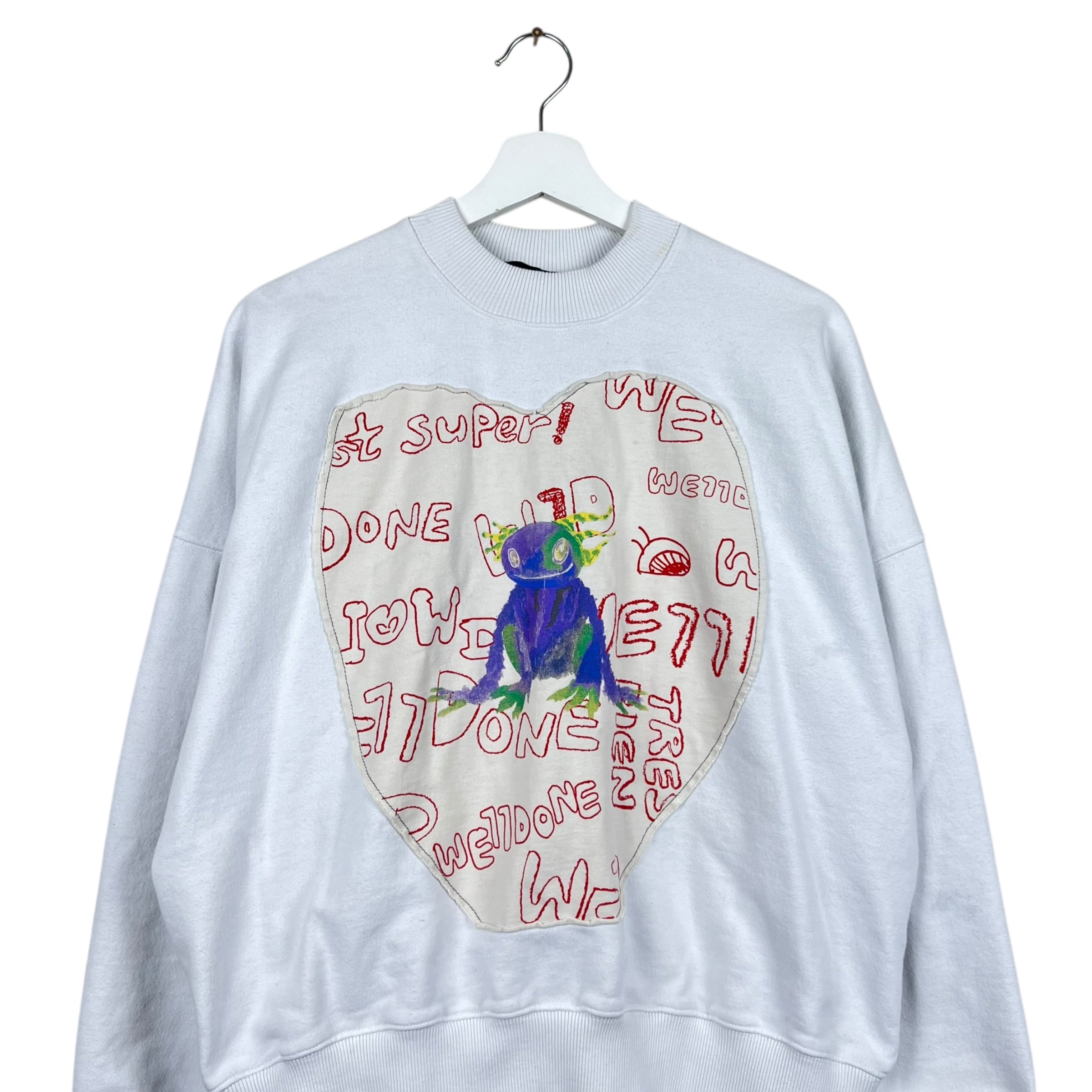 We11done Graffiti Patch Crewneck White