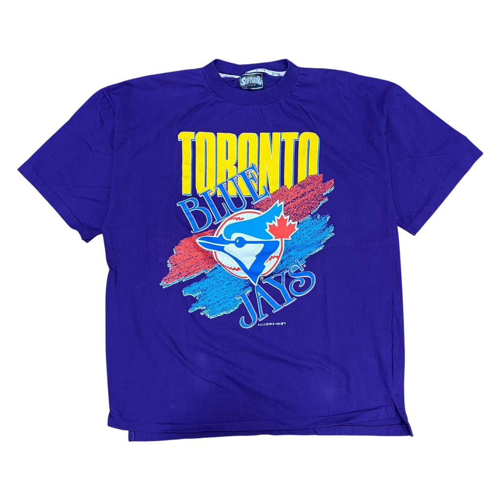 1992 Athletic Softwear MLB Toronto Blue Jays Logo Tee Purple