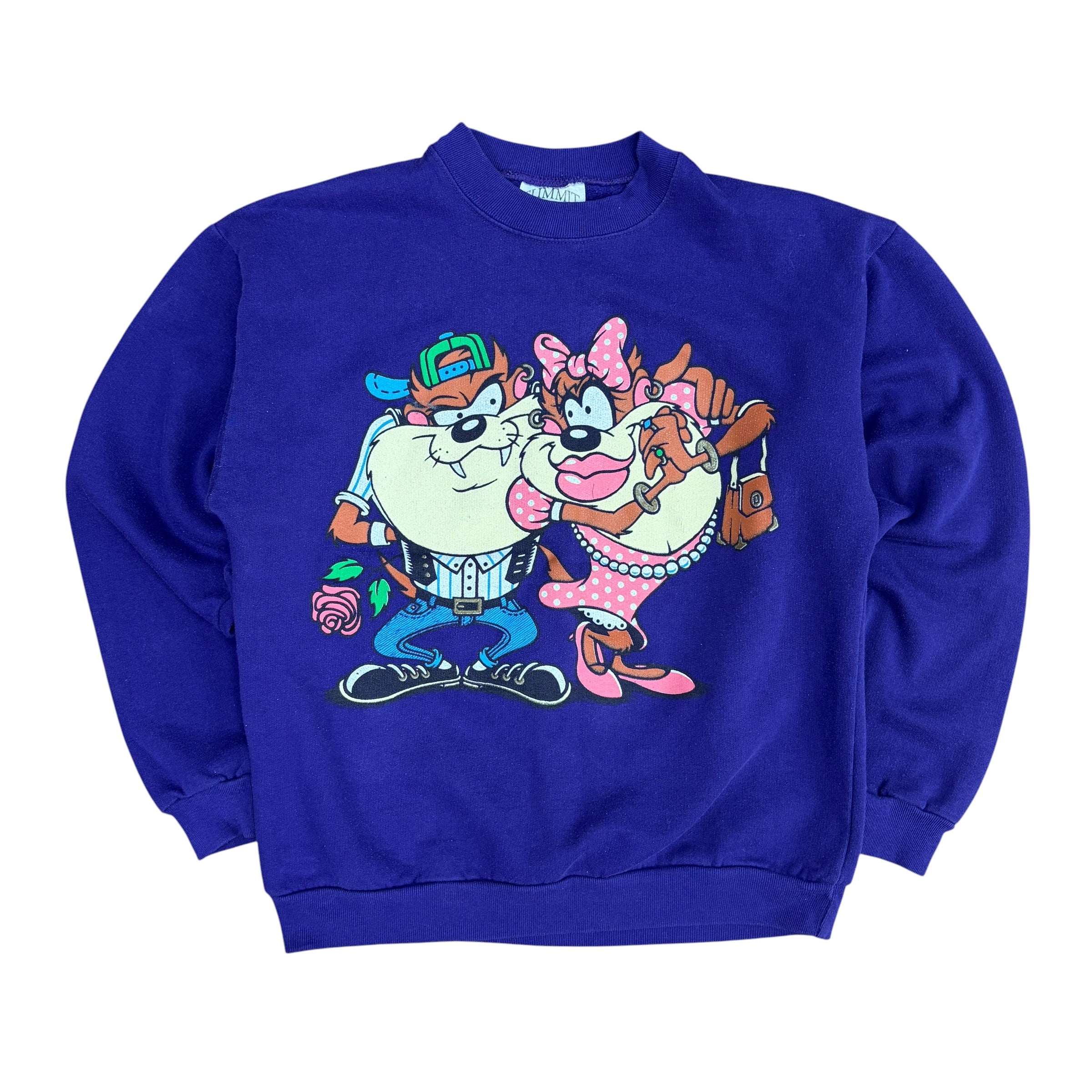 Vintage Summit Sportswear Taz & She Devil Crewneck Purple