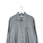 Yves Saint Laurent Single Pocket Button Up Grey