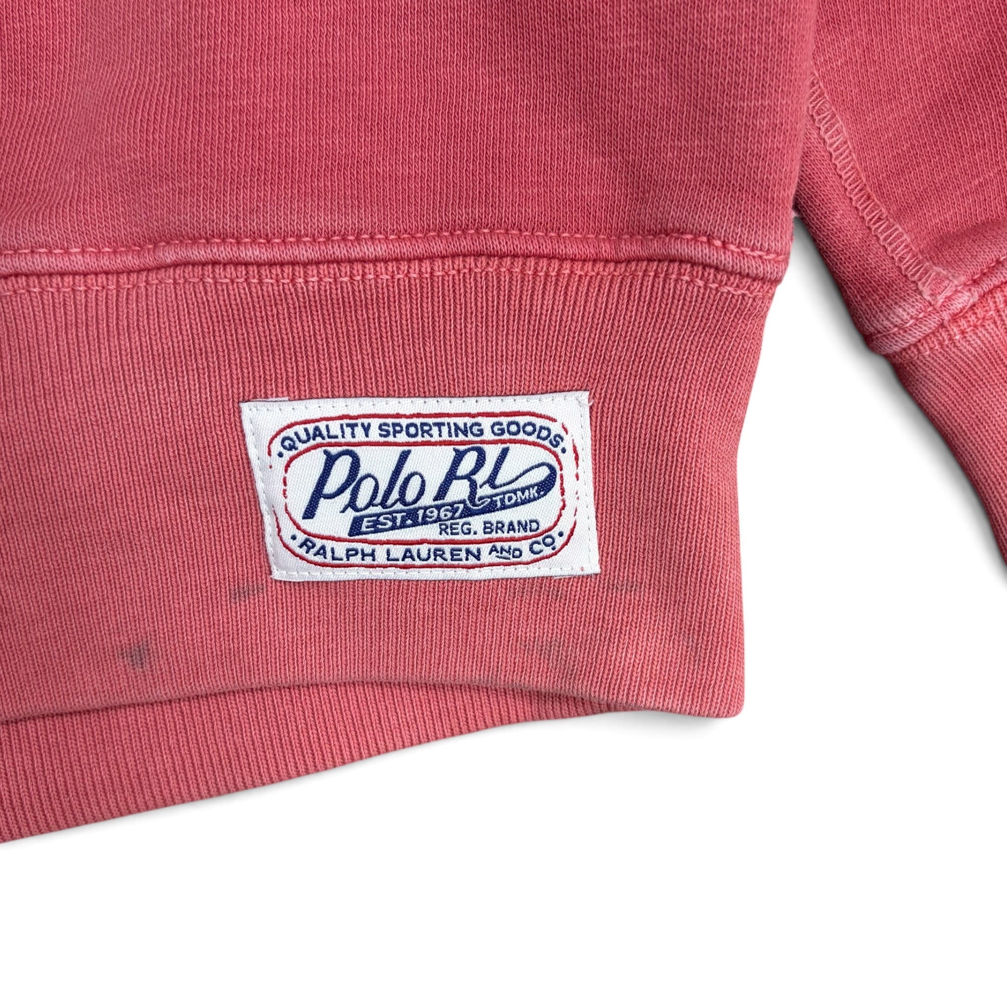 Vintage Polo By Ralph Lauren “Property Of 6 L 7” Crewneck Coral