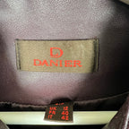 Vintage Danier Women’s Full Zip Cropped Leather Jacket Plum