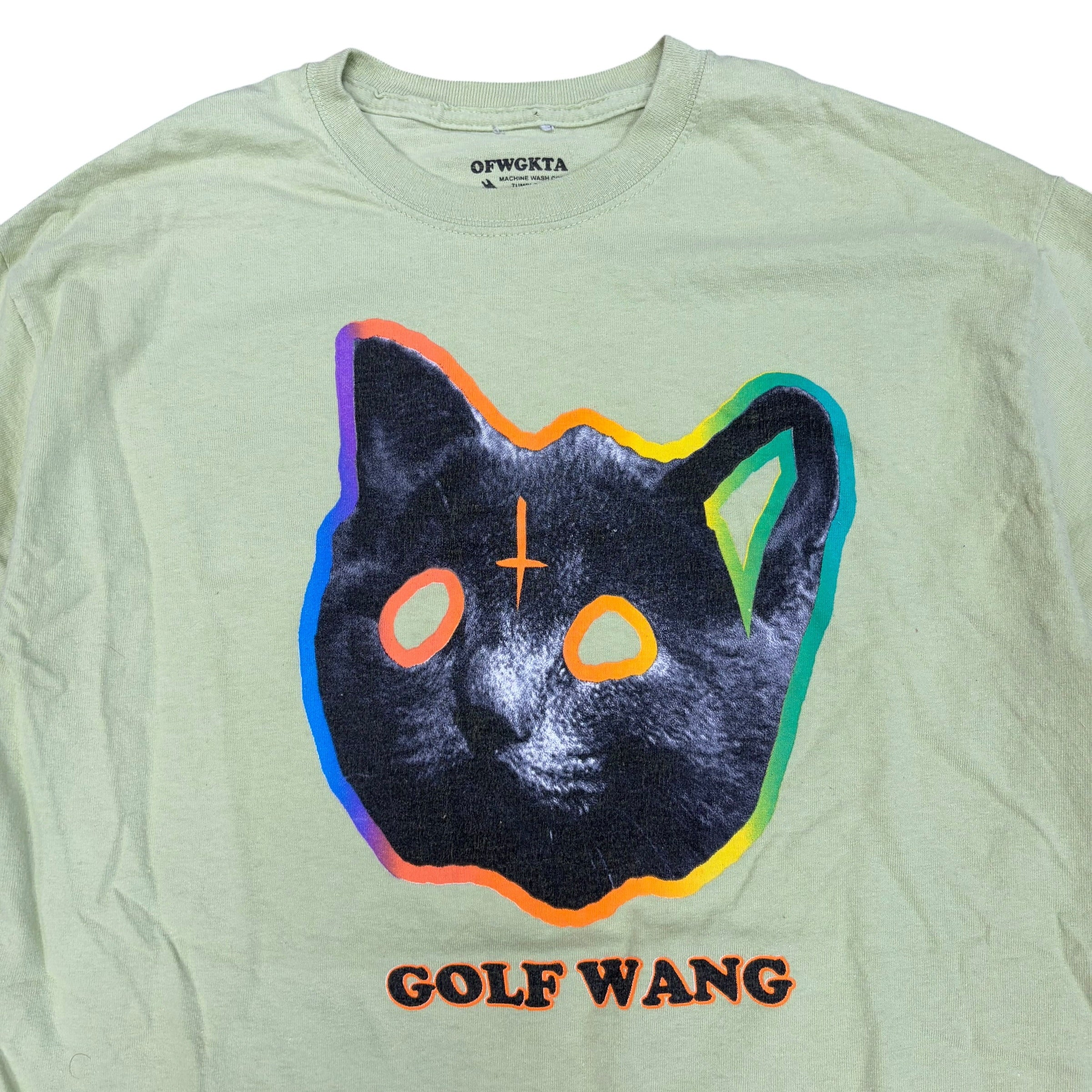 Odd Future Golf Wang Cat Tee Lime Green