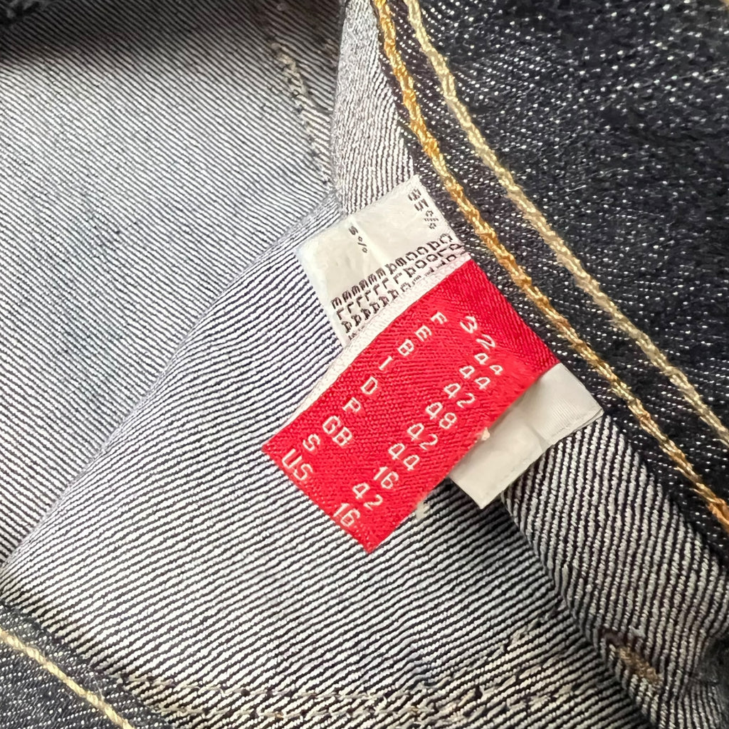 Vintage C-IN-C Women’s Mid Length Denim Skirt Dark Wash