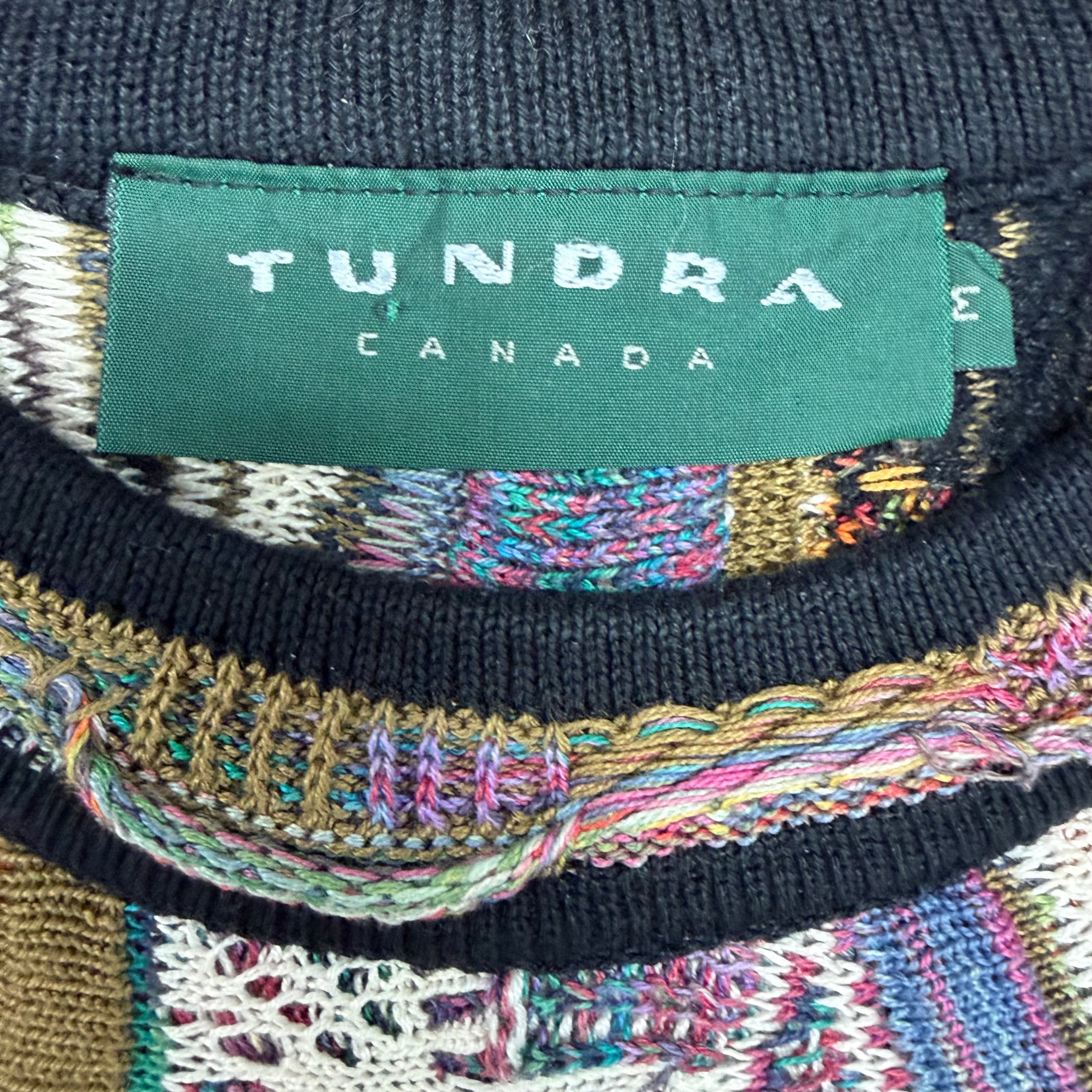 Vintage Tundra 3D Cable Pattern Knit Multi