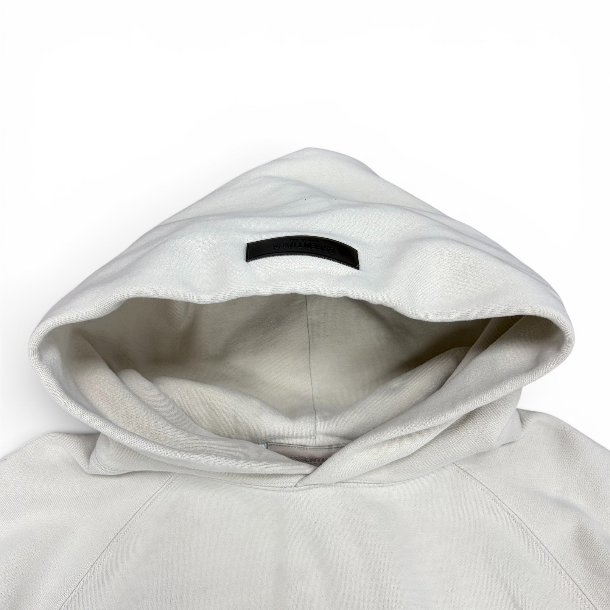 Essentials Felt Logo Hoodie Light Oatmeal