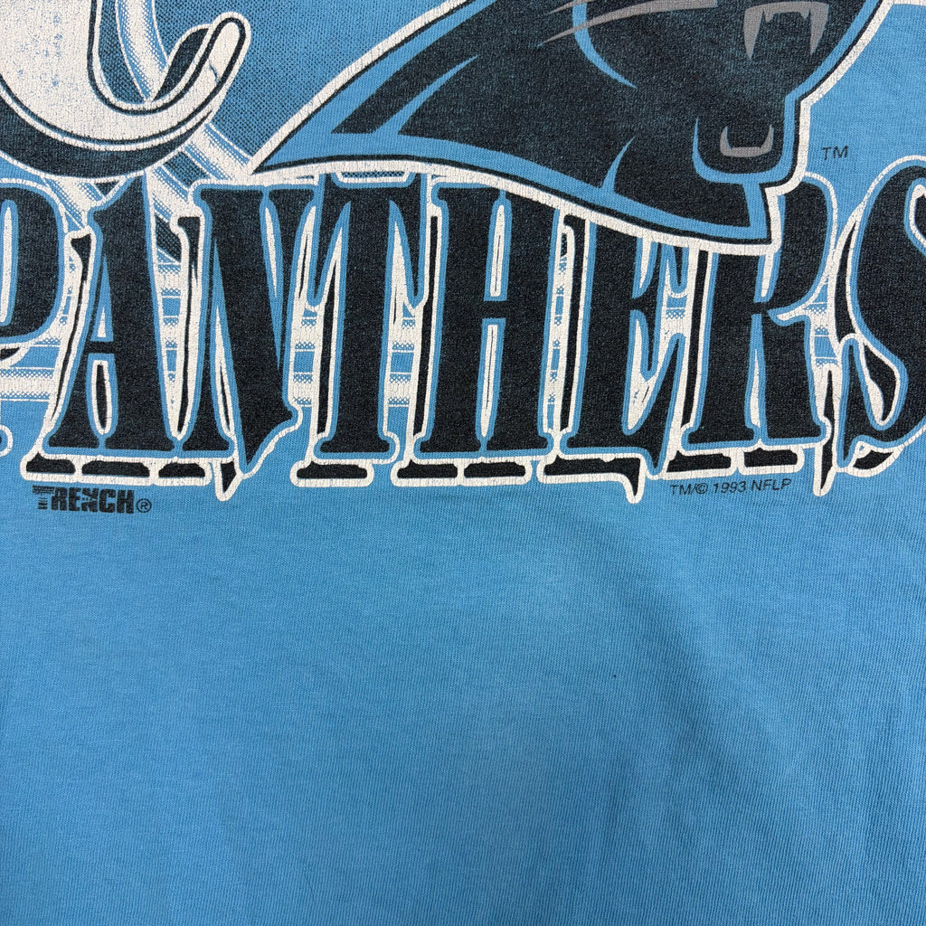 1993 Trench NFL Carolina Panthers  Big Logo Tee Light Blue
