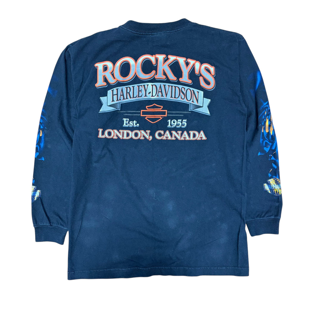 Vintage Harley Davidson Rocky’s Eagle Longsleeve Black