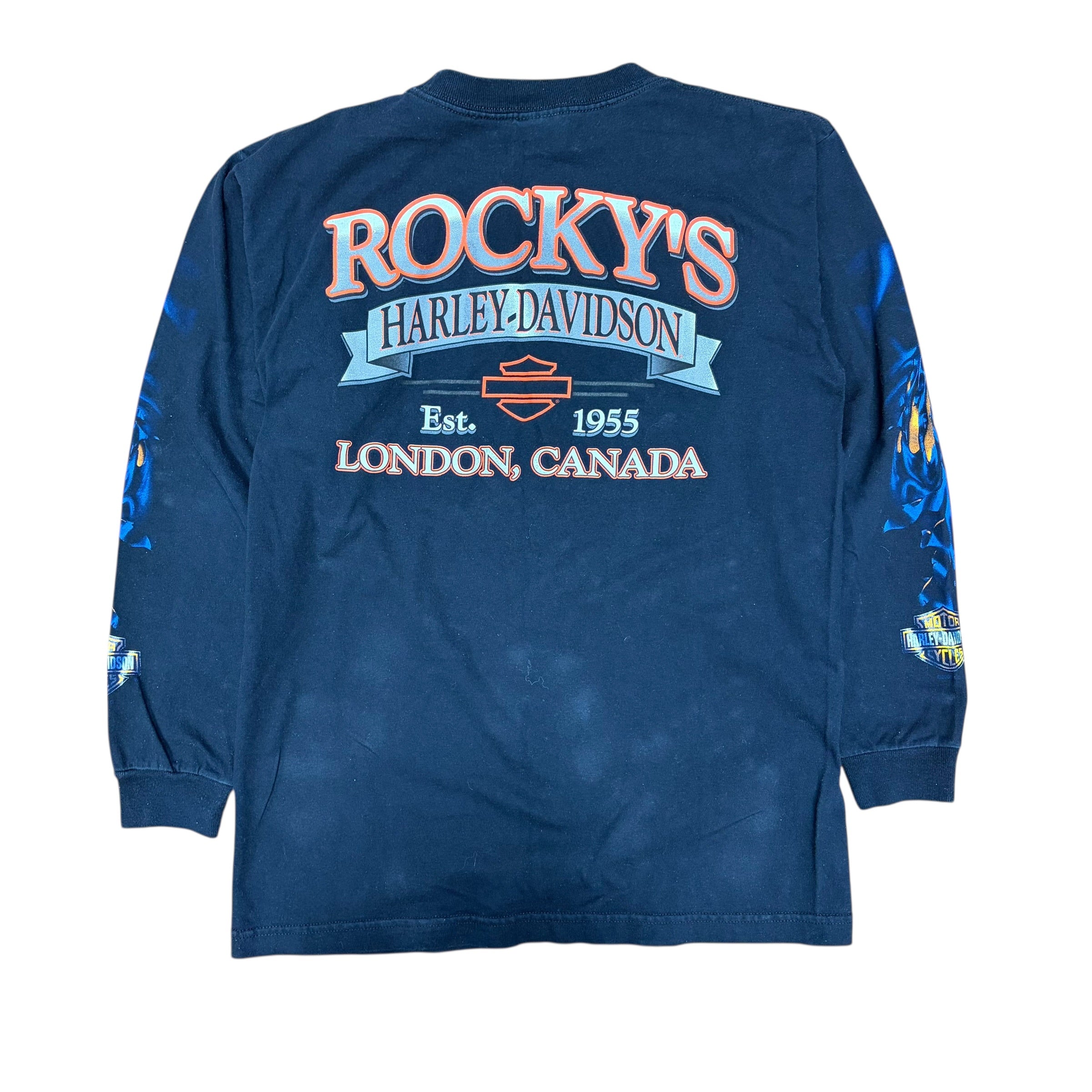 Vintage Harley Davidson Rocky’s Eagle Longsleeve Black