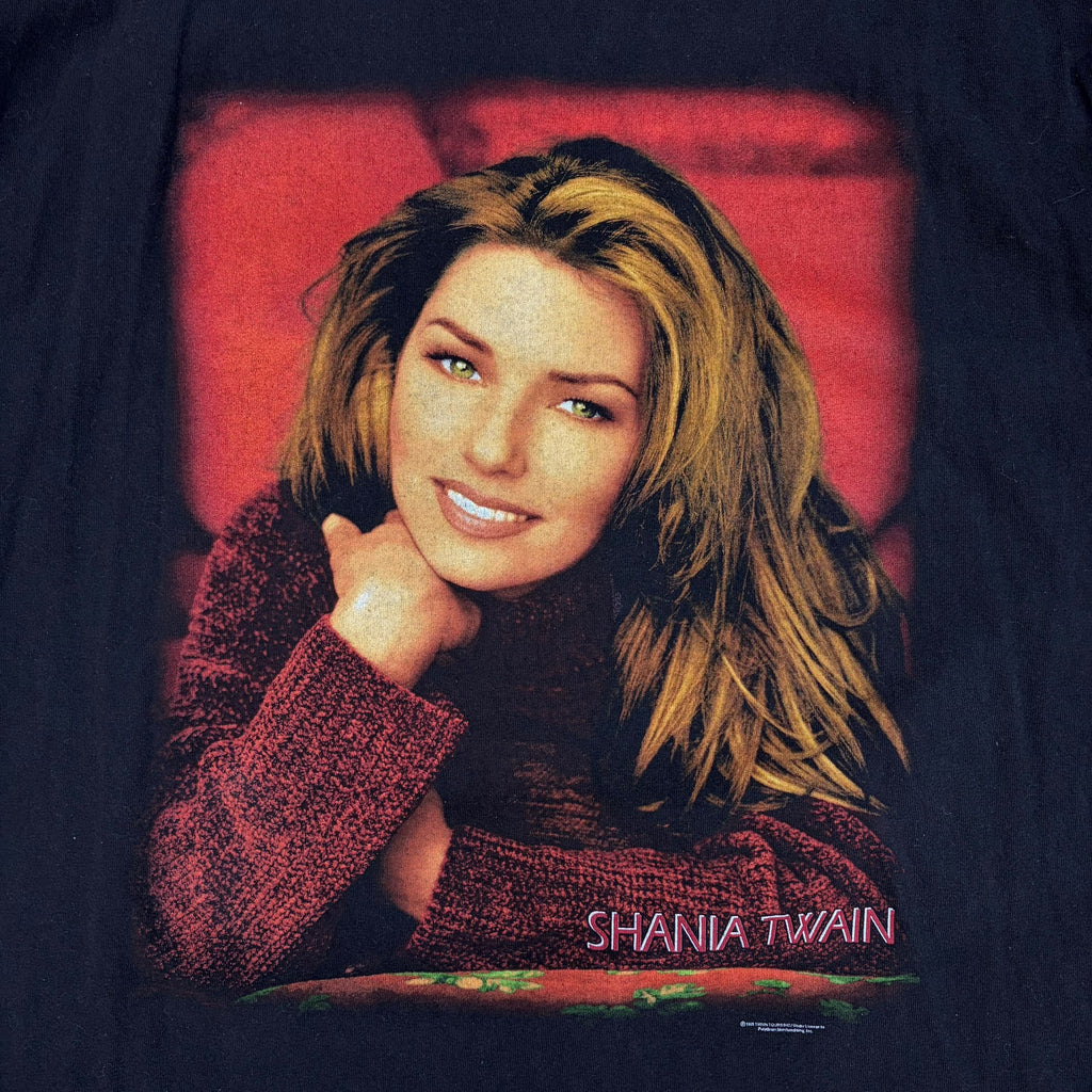 1998 Shania Twain Big Face Country Music Tour Tee Black