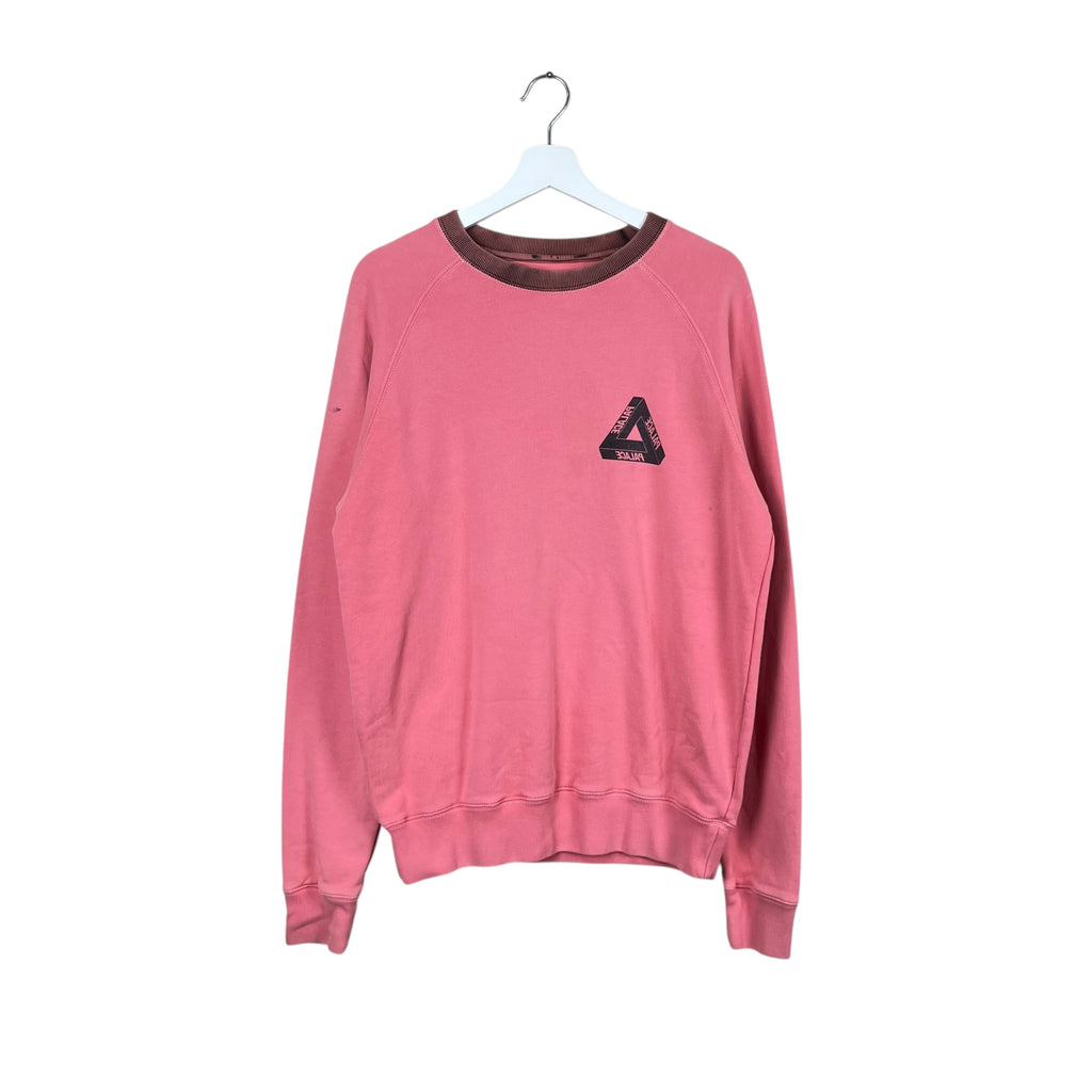 Palace Upside Down OG Logo Sweater Pink