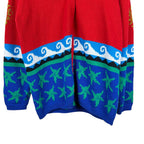 Vintage Principles Sun Graphic Cardigan Red
